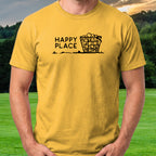 Happy Place Tee worn on the golf course, Daisy