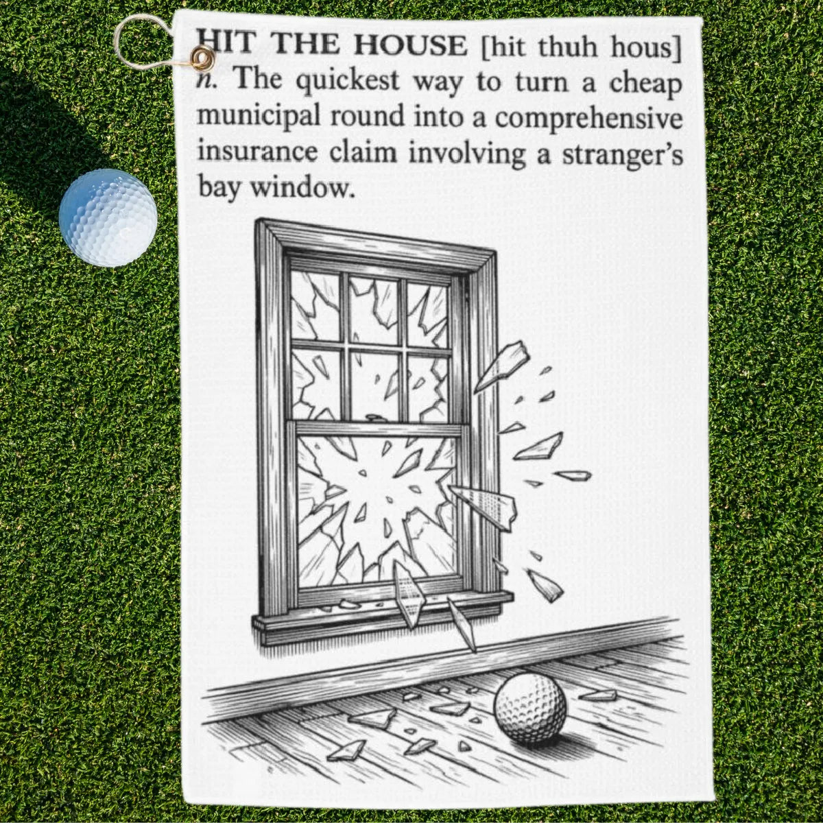 Hit The House Golf Towel