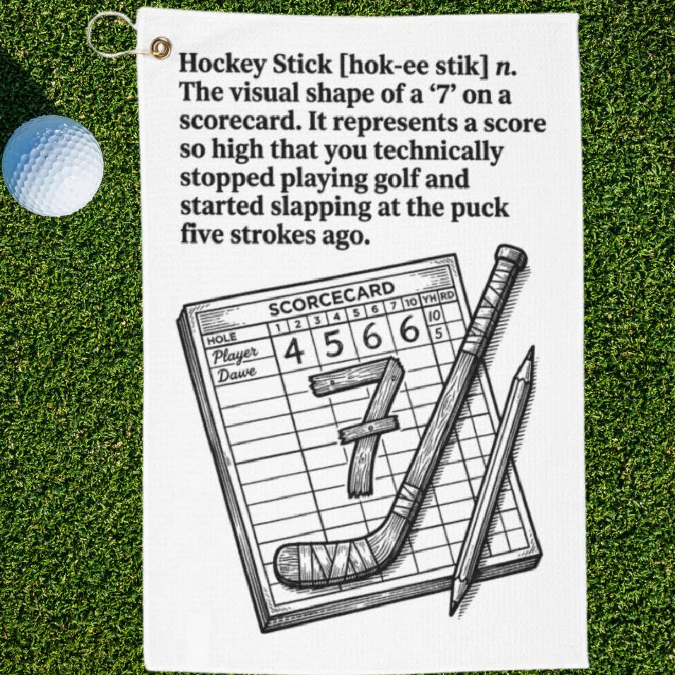 Hockey Stick Dictionary Definition Golf Towel