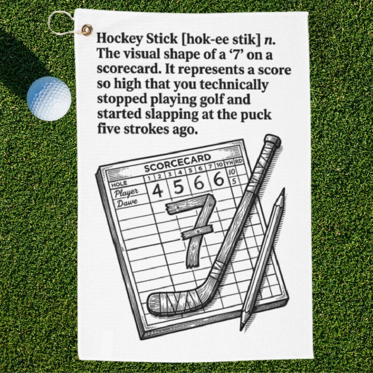 Hockey Stick Golf Towel
