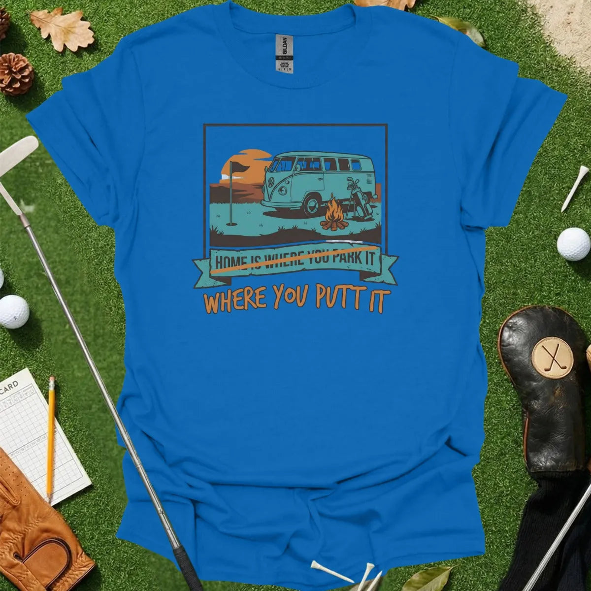 Home Is Where You Putt It Retro Tee