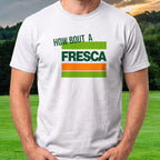How About A Fresca Tee worn on the golf course, White