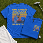 I Like Bourbon and Golf Back Print Tee