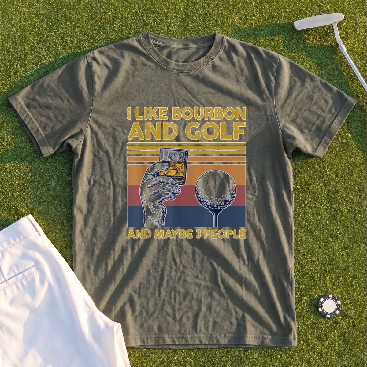I Like Bourbon and Golf Premium Tee