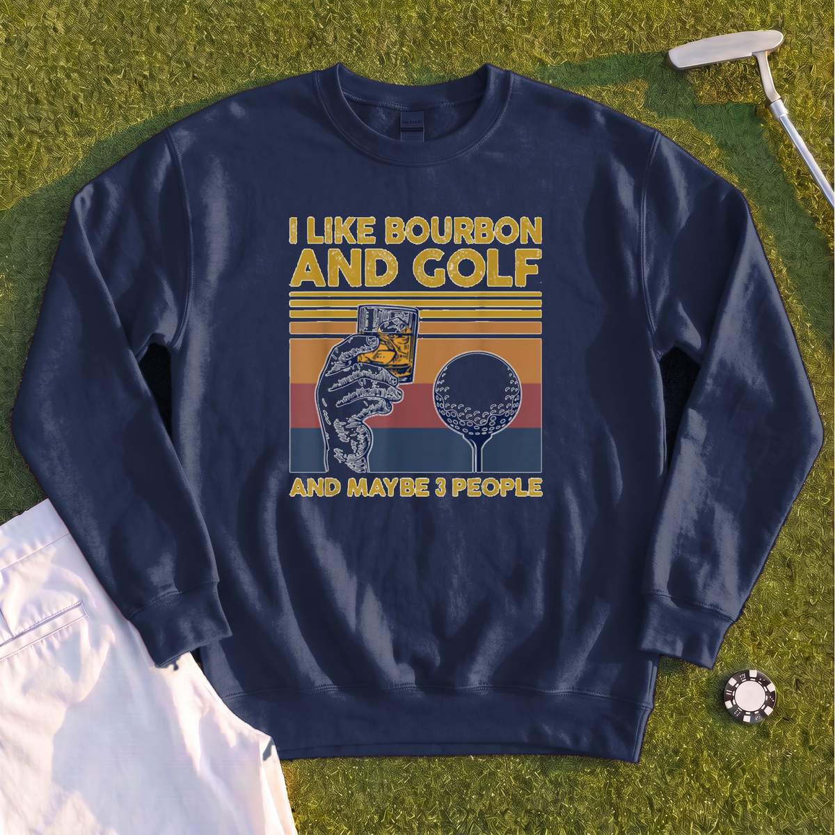 I Like Bourbon and Golf Sweatshirt