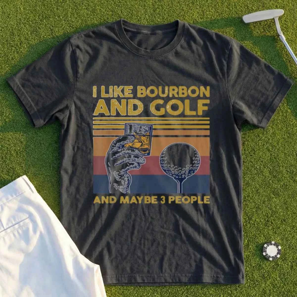 I Like Bourbon and Golf Tee