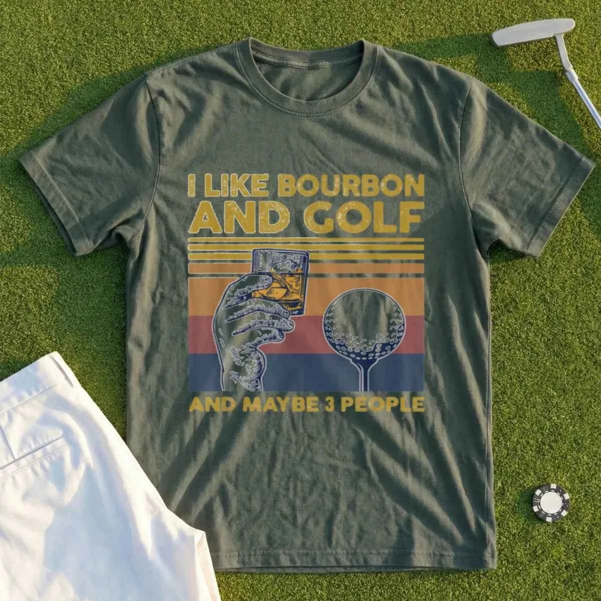I Like Bourbon and Golf Tee