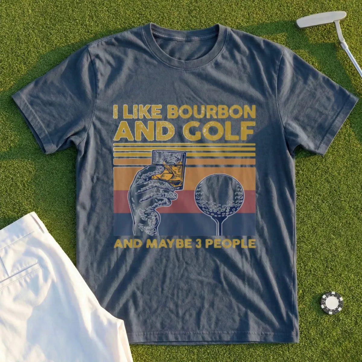 I Like Bourbon and Golf Tee
