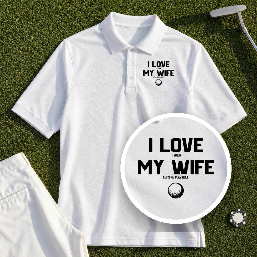 I Love My Wife Performance Polo