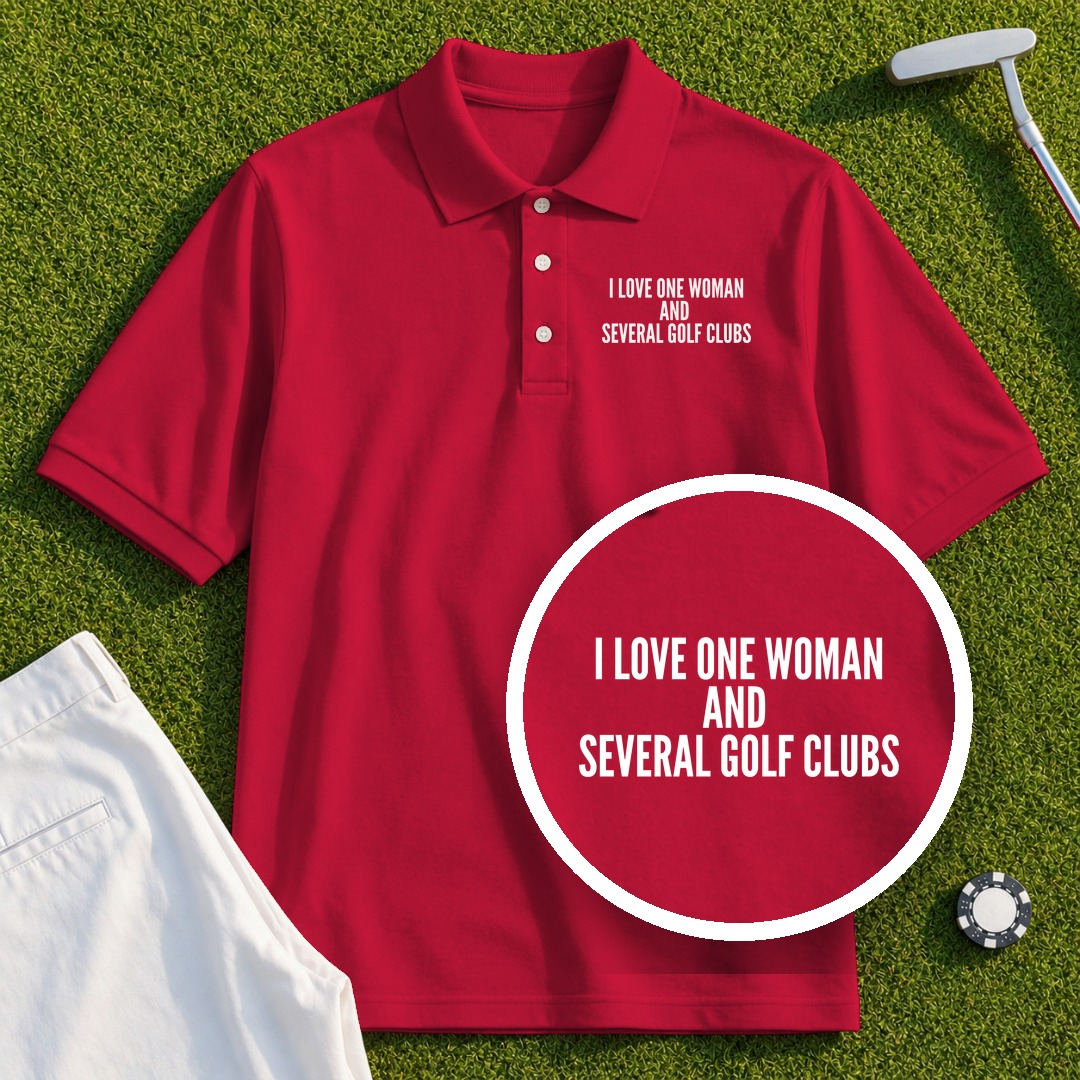 I Love One Woman Performance Polo