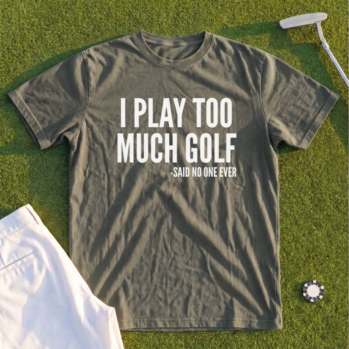 I Play Too Much Golf Premium Tee