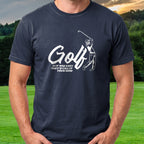 If Golf Was Easy... Tee worn on the golf course, Navy