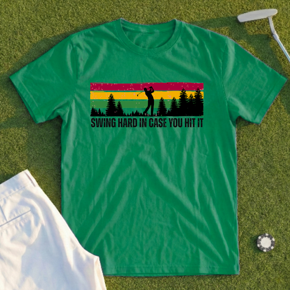 Swing Hard Tee - Irish Green