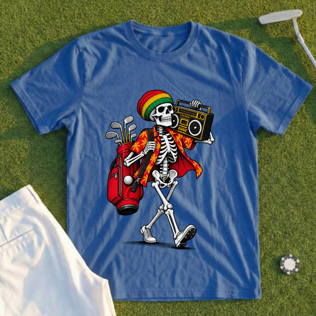 Island Strut, Skeleton Caddie Tee