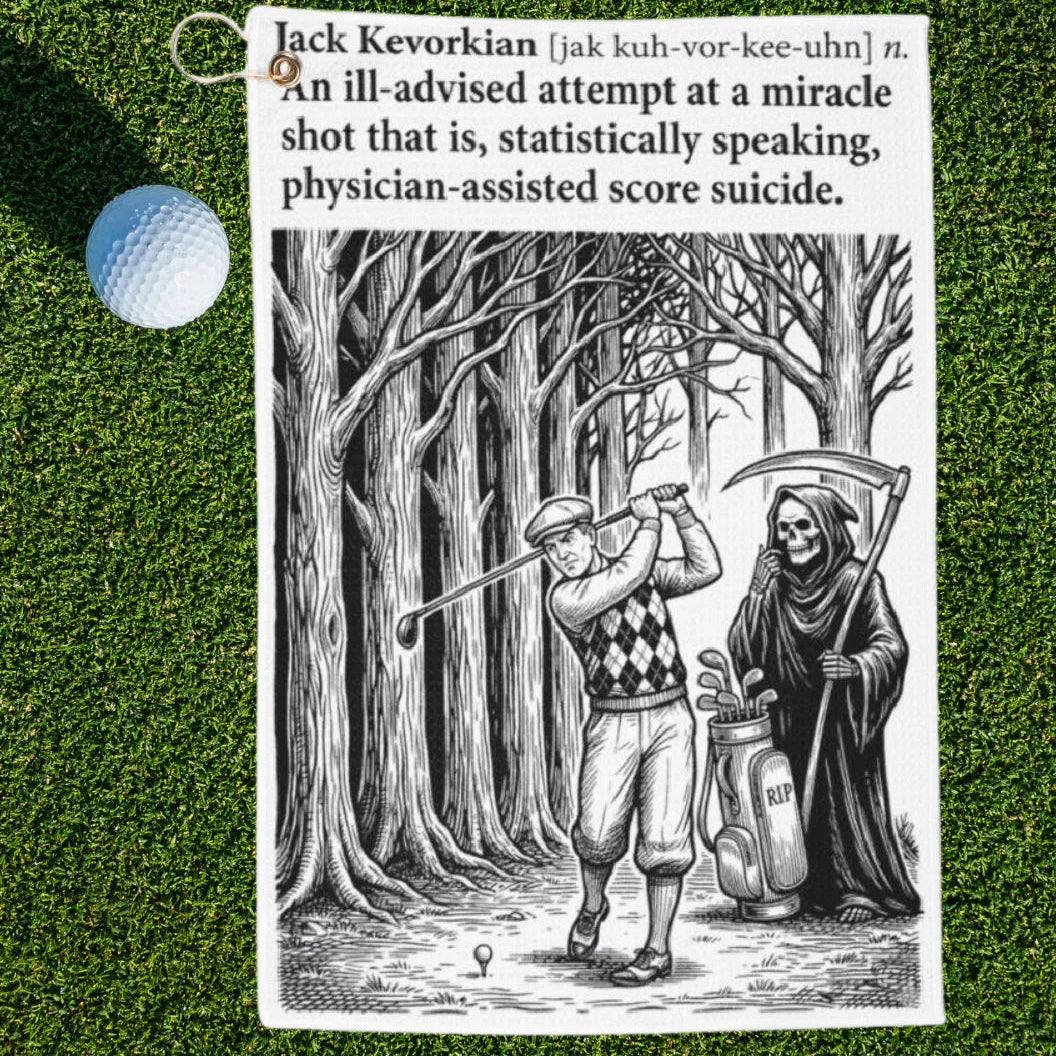 Jack Kevorkian Dictionary Definition Golf Towel