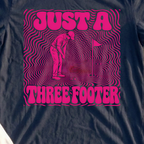 Just A Three Footer Tee, print close-up on Navy