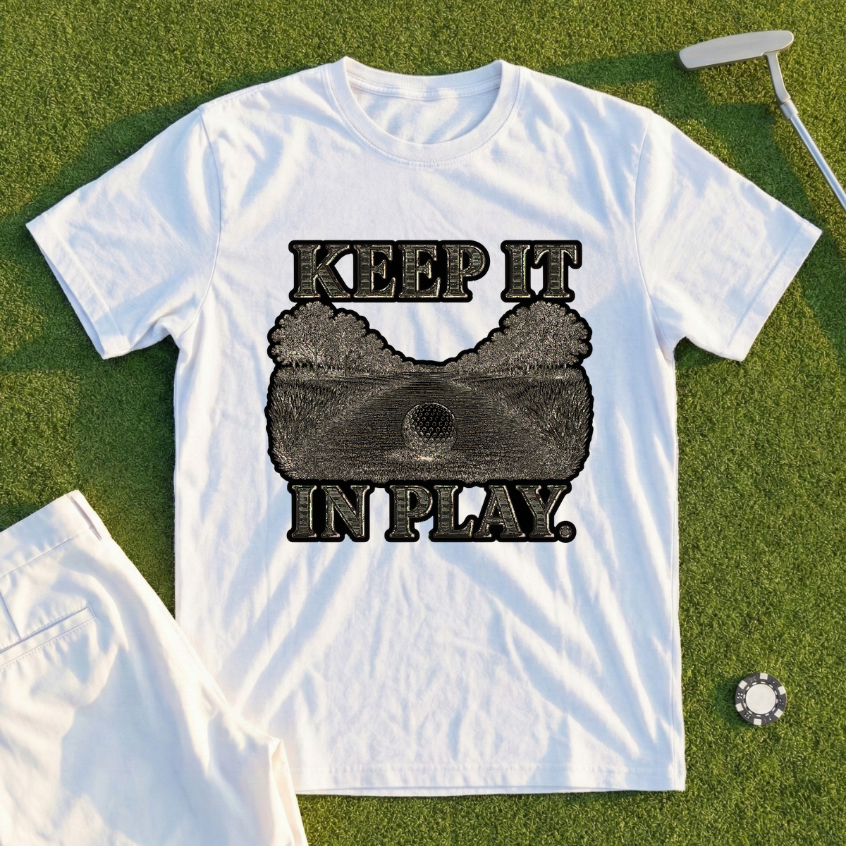 Keep It In Play Tee - White