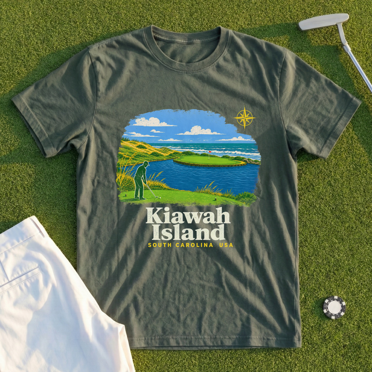Kiawah Island, Ocean Course Travel Poster Tee