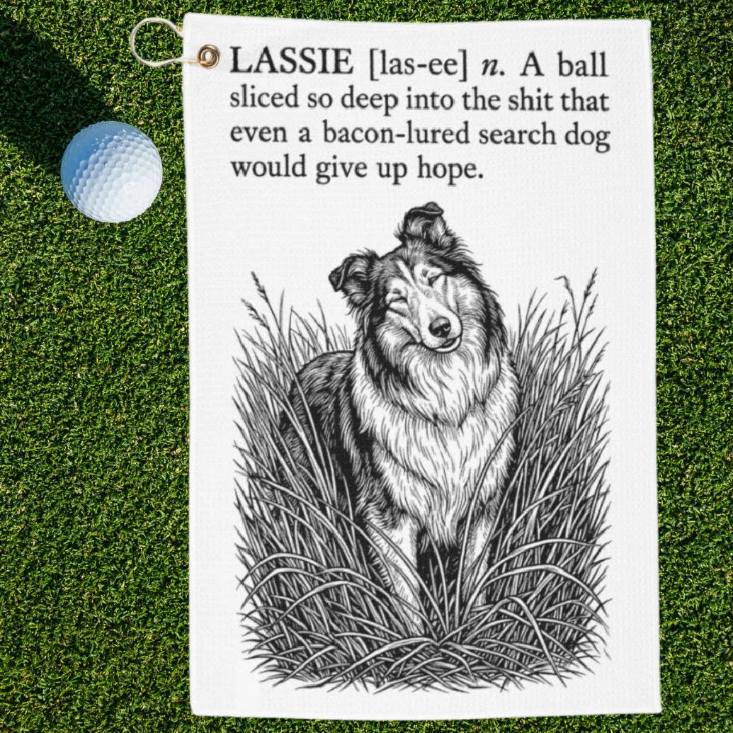 Lassie Bacon Dictionary Definition Golf Towel