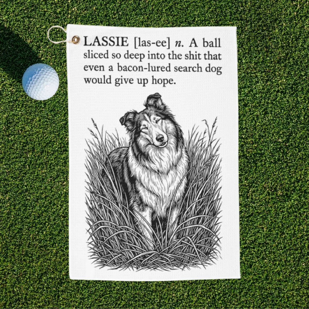 Lassie Bacon Golf Towel