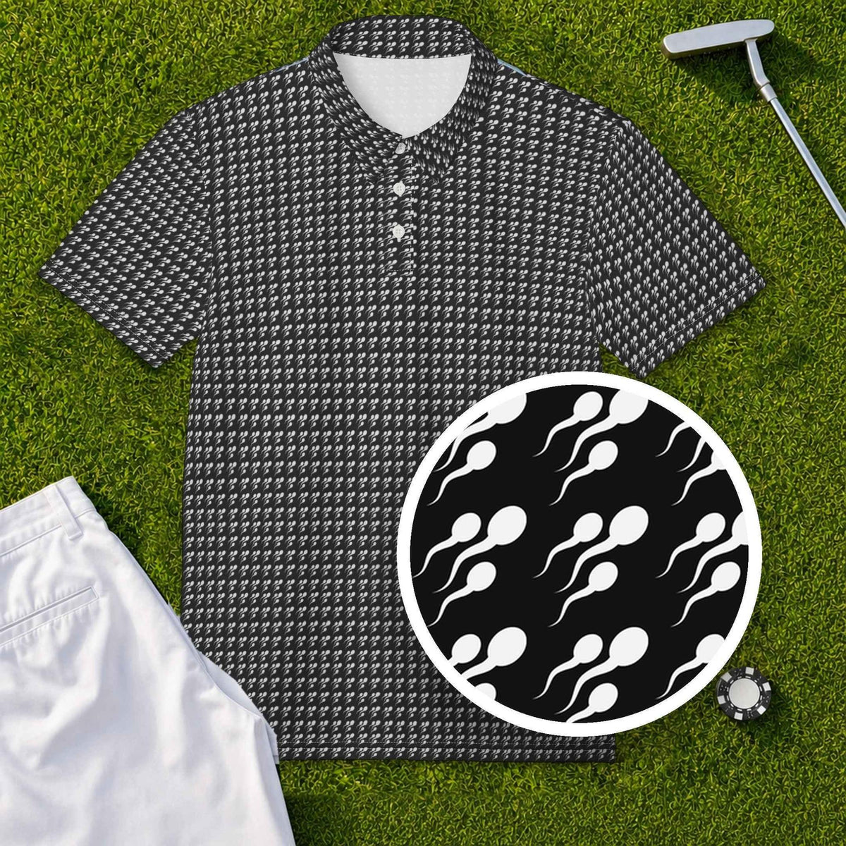 Little Swimmers Performance Print Polo
