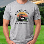 Lookin For Your Ball Tee worn on the golf course, Sport Grey