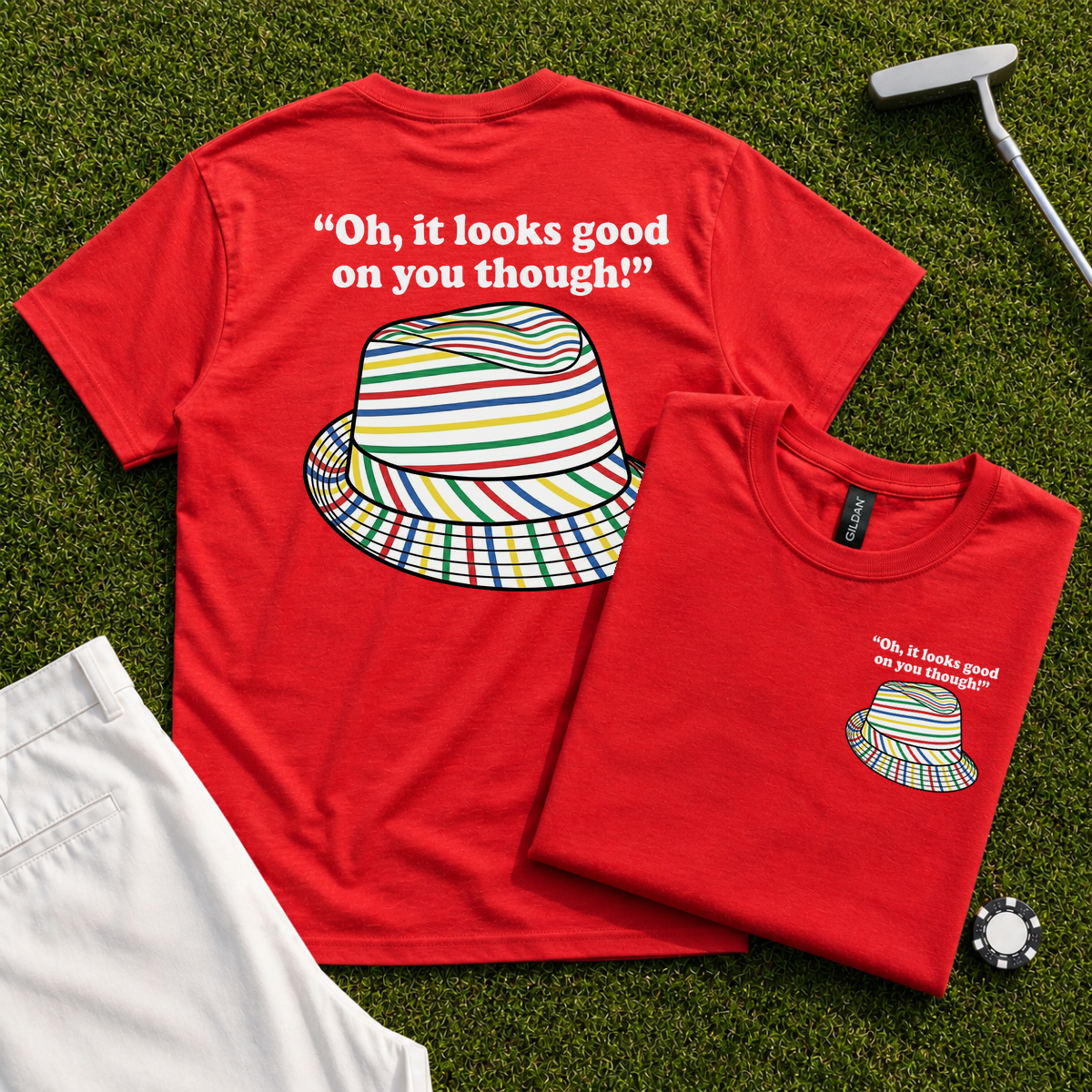 Looks Good On You Though Back Print Tee