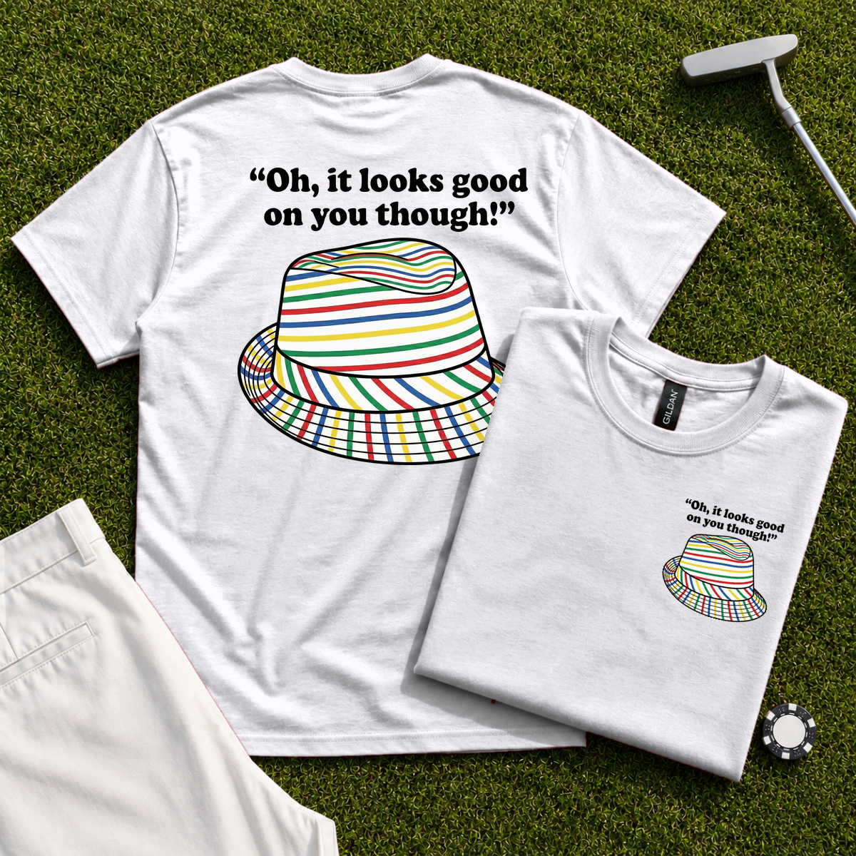 Looks Good On You Though Back Print Tee