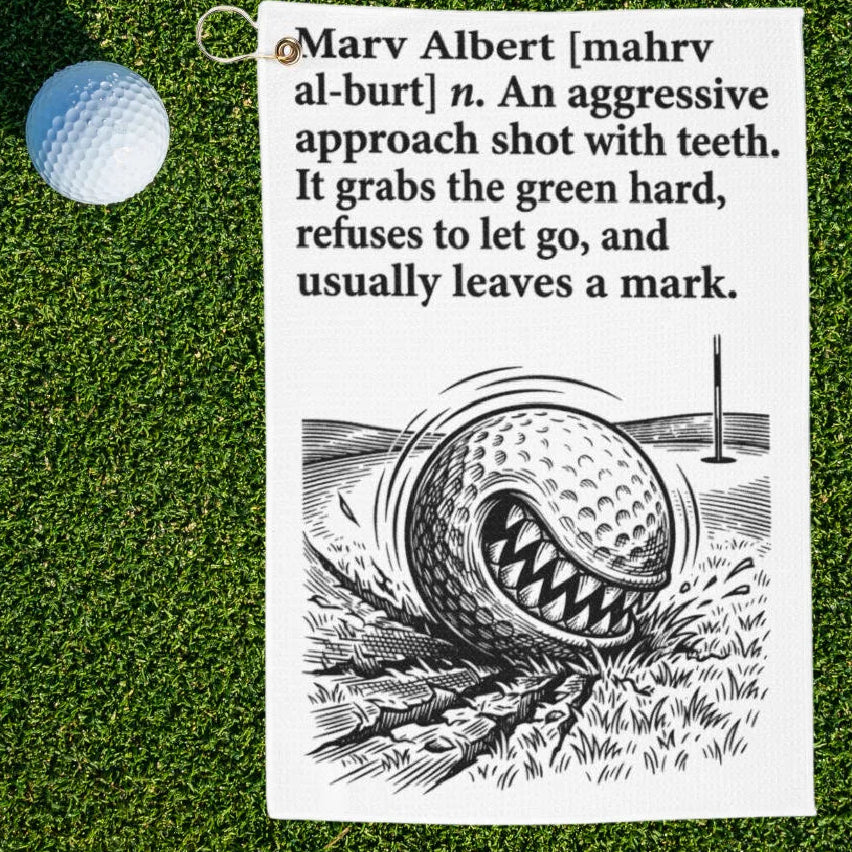 Marv Albert Dictionary Definition Golf Towel