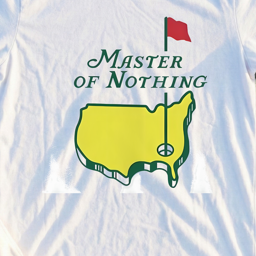 Master Of Nothing Tee, print close-up on White