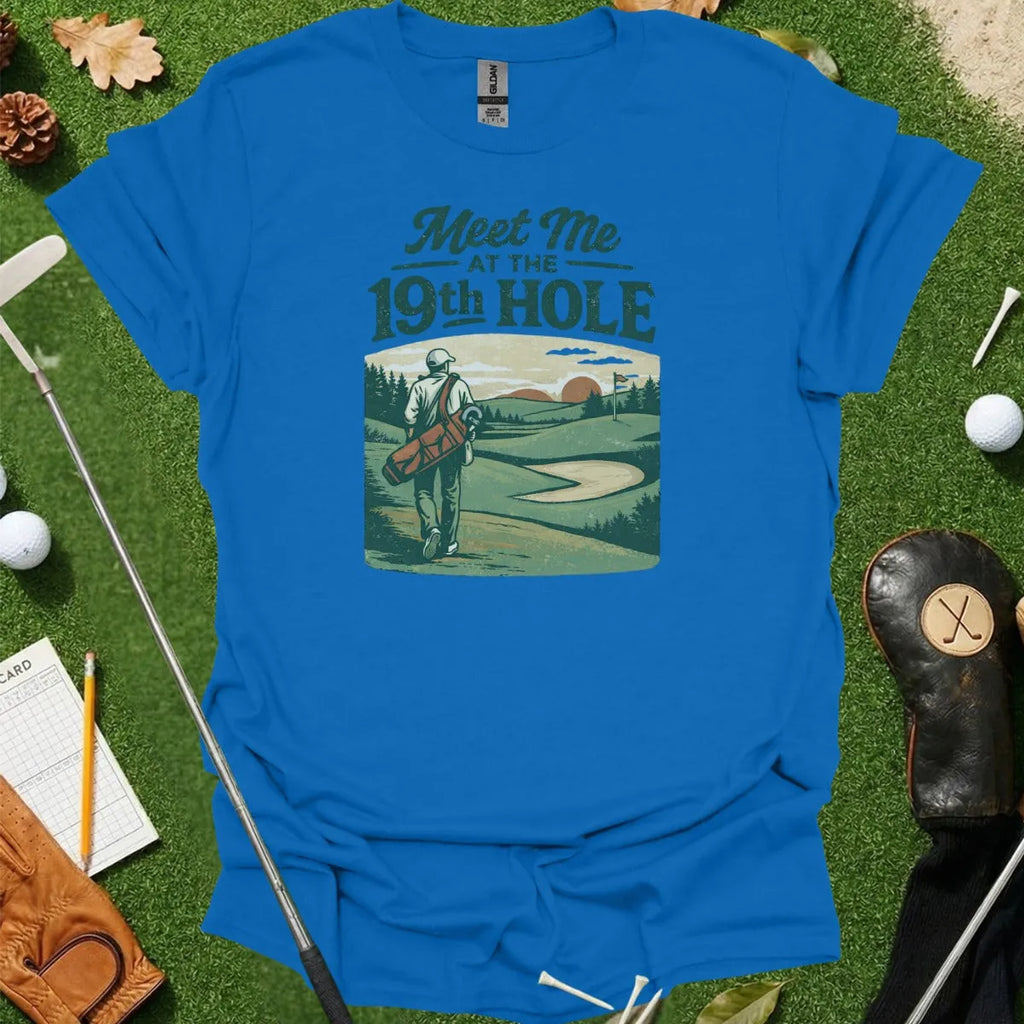 Meet Me At 19th Hole Retro Landscape Tee