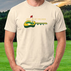 Meet Me At The Creek Tee worn on the golf course, Natural