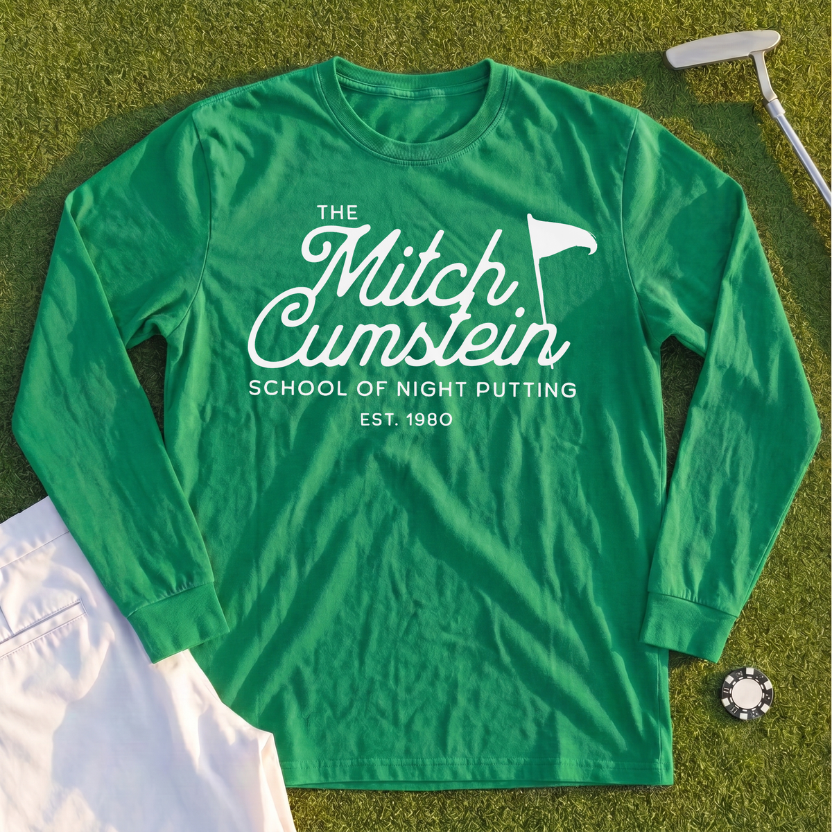 Mitch Cumstein School Of Night Putting Long Sleeve Tee