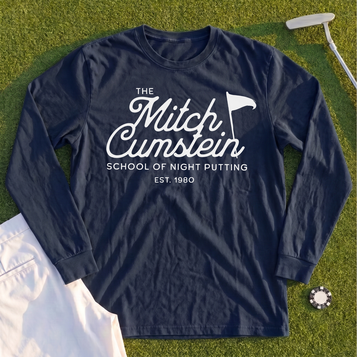Mitch Cumstein School Of Night Putting Long Sleeve Tee