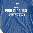 Muni Social Club Tee, print close-up on Royal