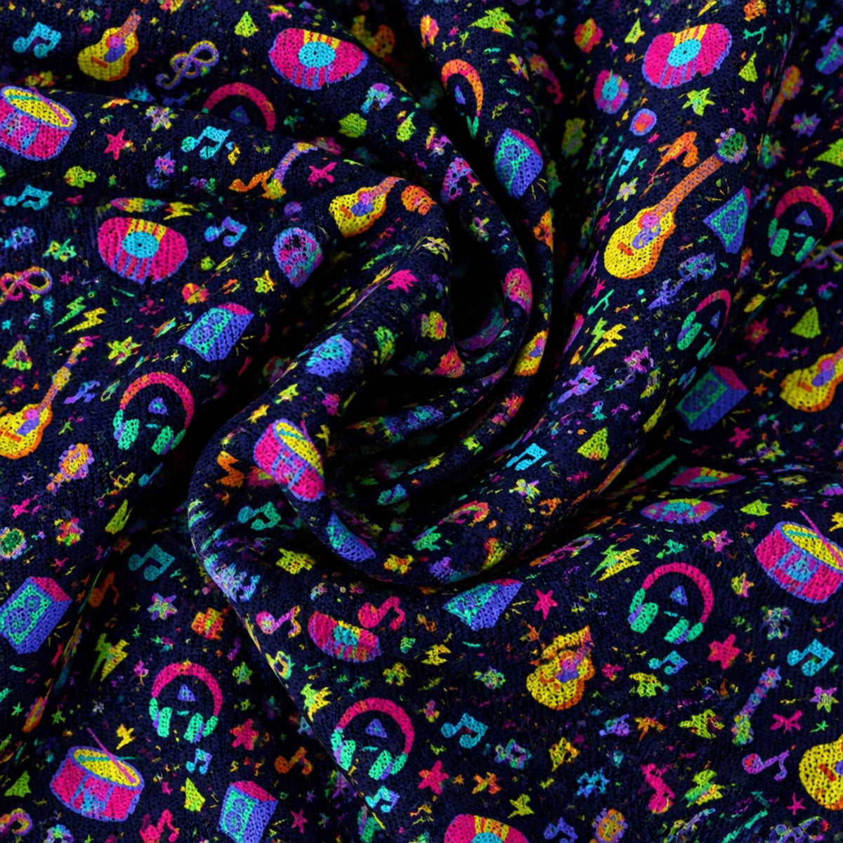 Neon Music Performance Print Polo
