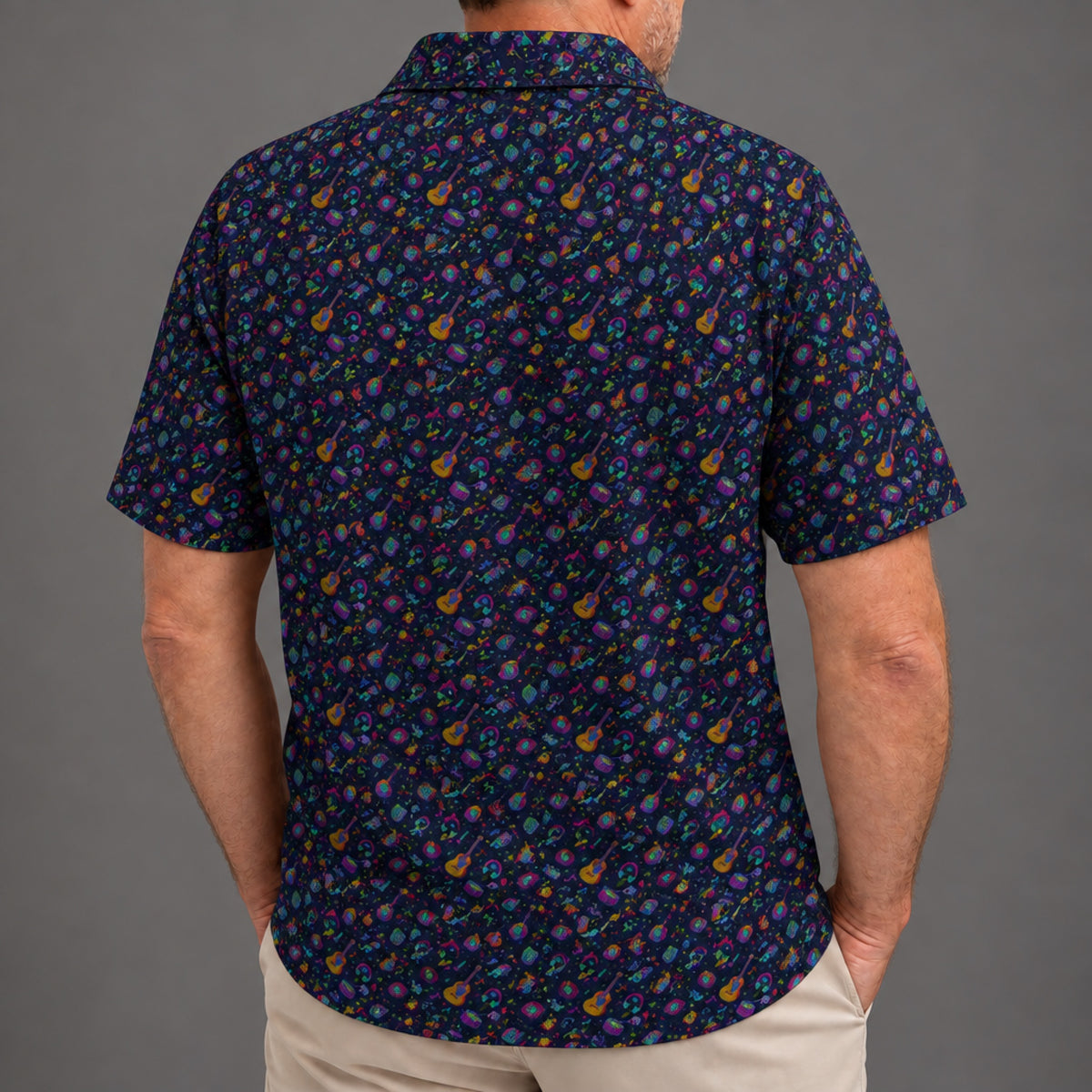 Neon Music Performance Print Polo