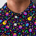 Neon Music Performance Print Polo