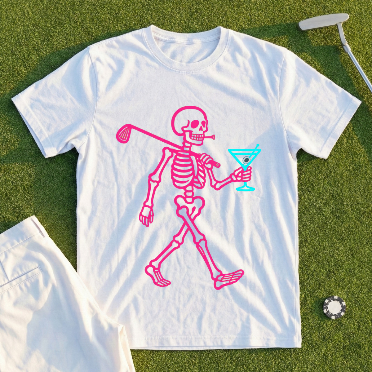 Neon Skeleton Strut Tee