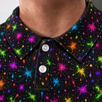 Neon Splatter Performance Print Polo
