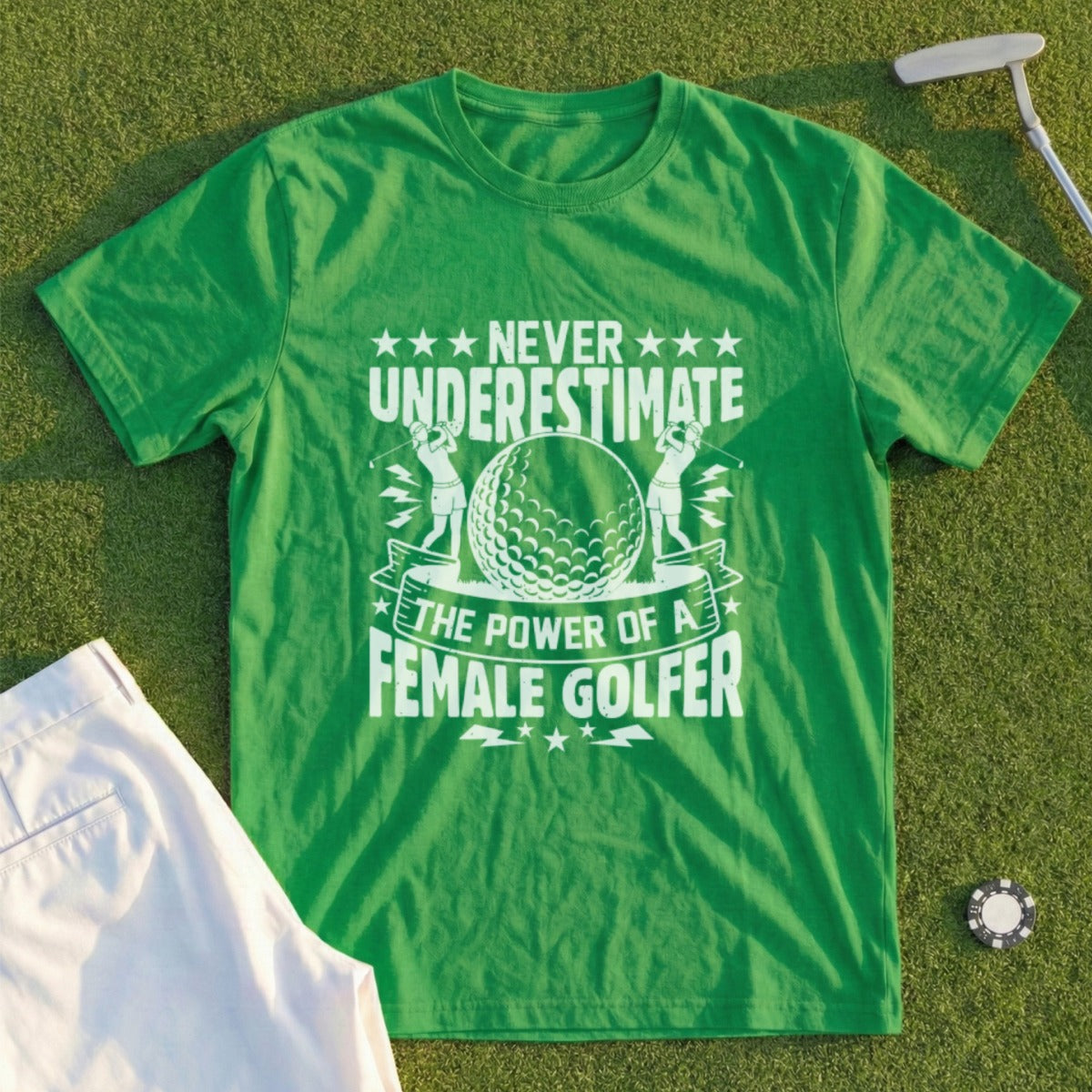 Never Underestimate A Female Golfer Tee