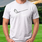 Nice Shaft Tee worn on the golf course, White
