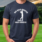 No Bad Shots Tee worn on the golf course, Navy