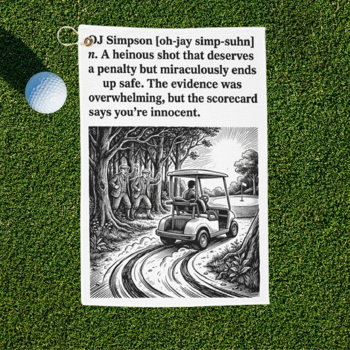 OJ Simpson Golf Towel