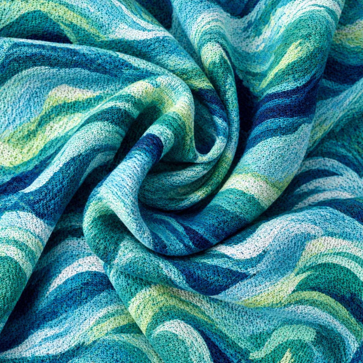 Ocean Swirl Performance Print Polo