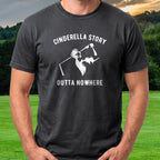 Outta Nowhere Tee worn on the golf course, Black