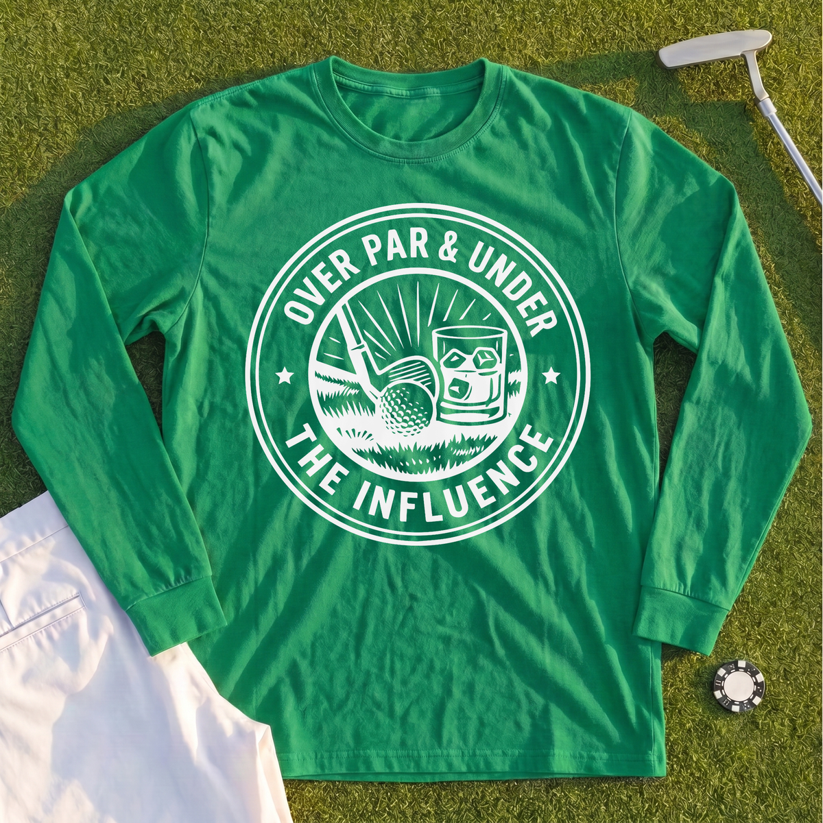 Over Par & Under The Influence Long Sleeve Tee