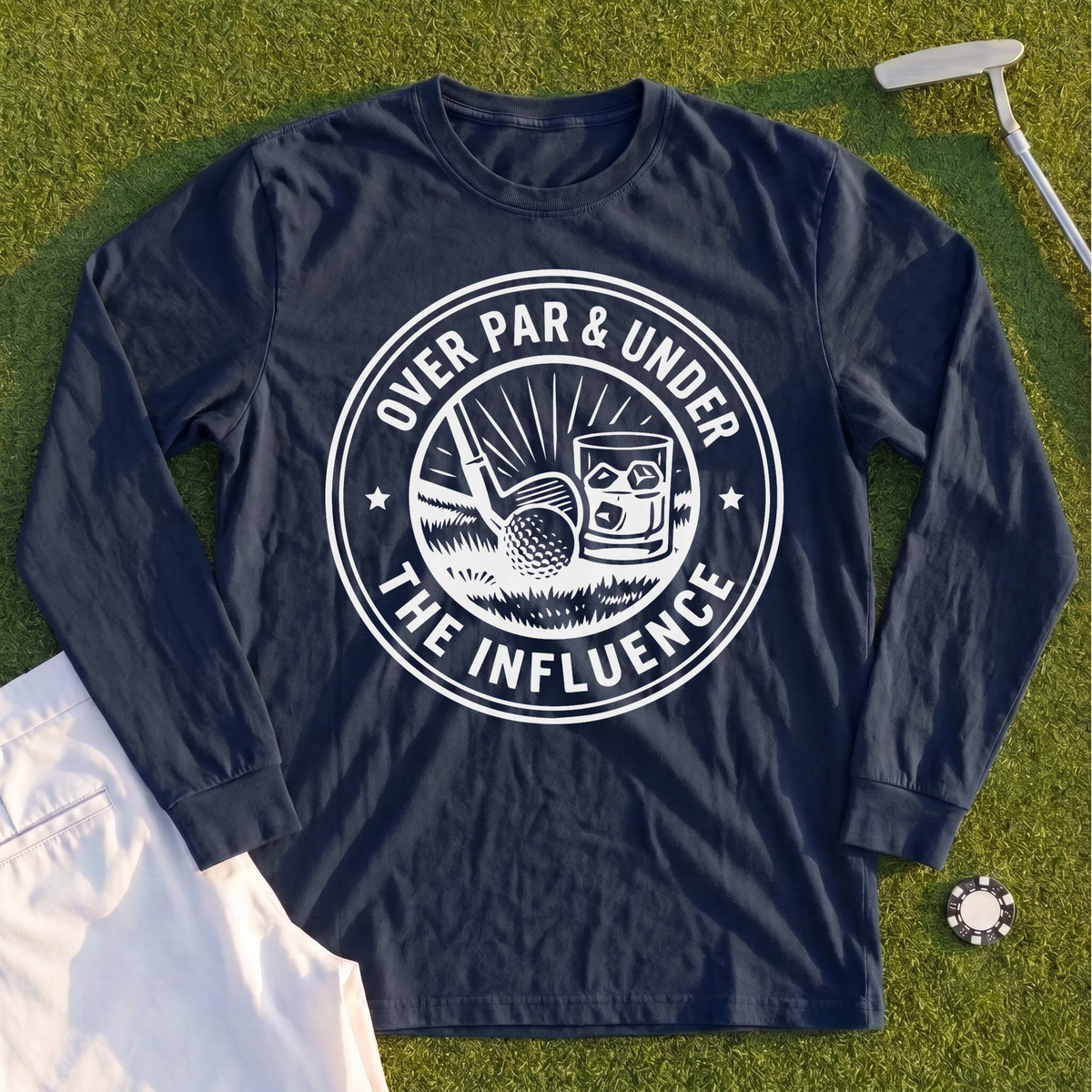 Over Par & Under The Influence Long Sleeve Tee