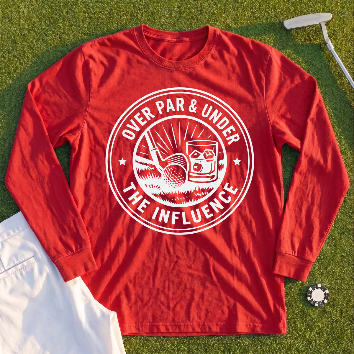 Over Par & Under The Influence Long Sleeve Tee