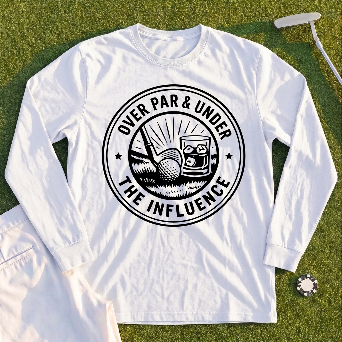 Over Par & Under The Influence Long Sleeve Tee